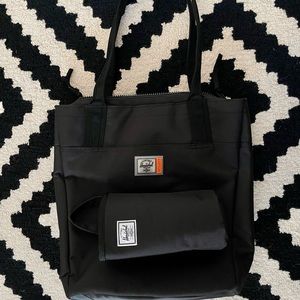 Herschel Alexandria Insulated tote with insulated wine bottle holder.